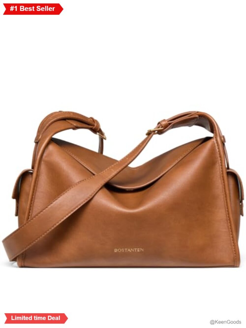 Slouchy Hobo Shoulder Bag Faux Leather Cargo Purse Adjustable Strap